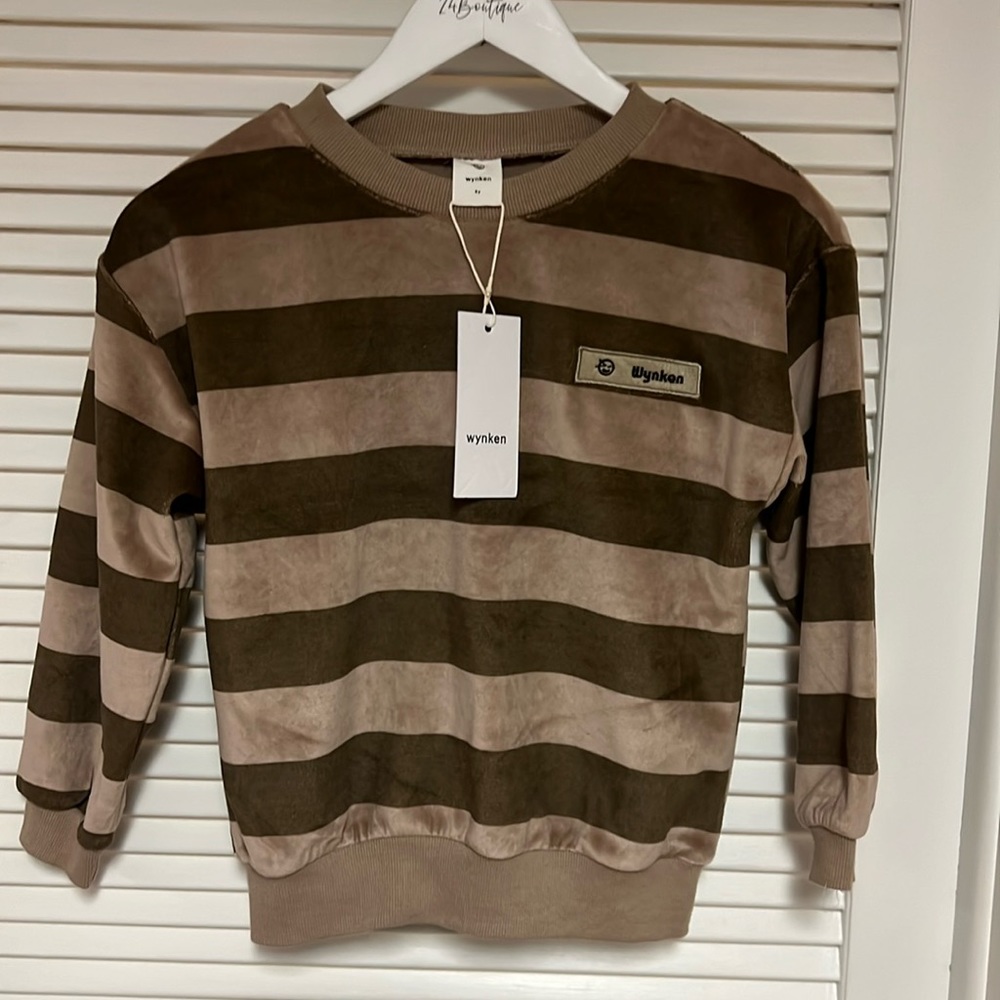 Wynken Velour Striped Sweatshirt Size 8Y New!!!